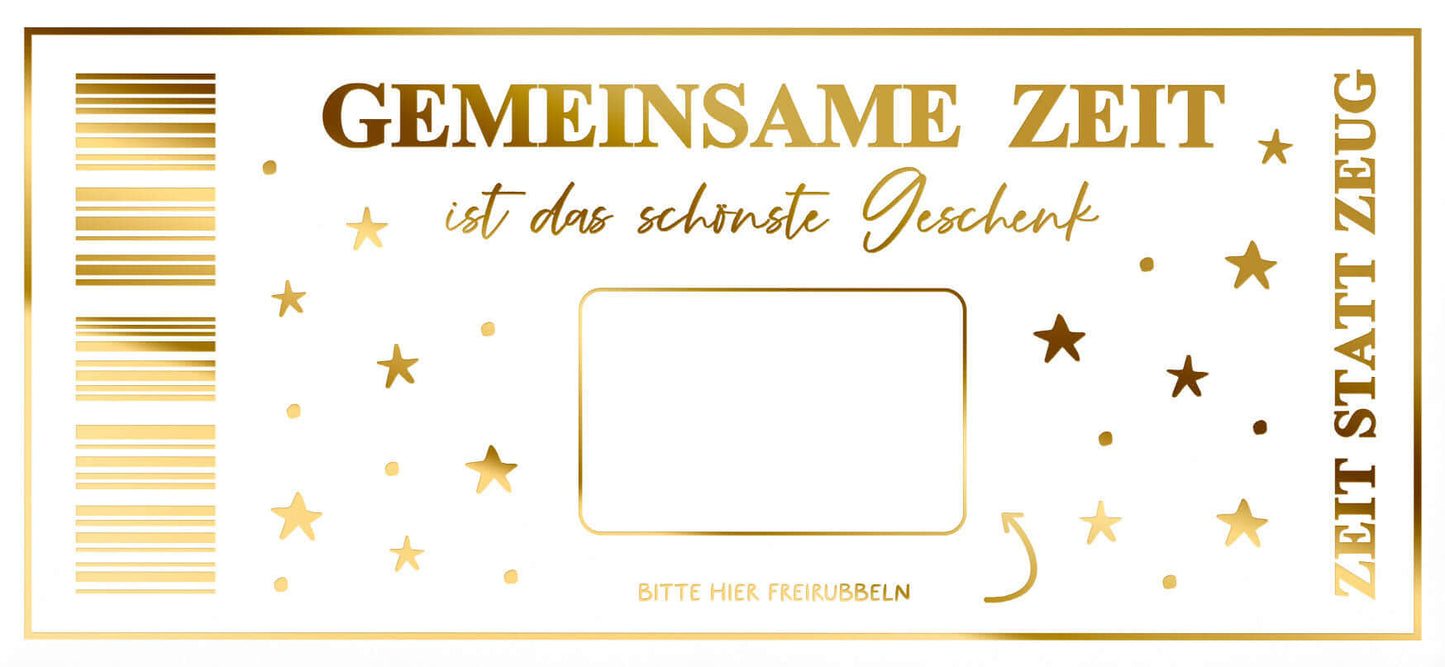 Personalisierbare Rubbelkarte „Gemeinsame Zeit“ mit Folierung