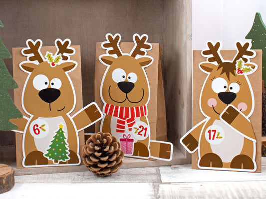 Adventskalender Elch zum Befüllen Anwendungsbeispiel