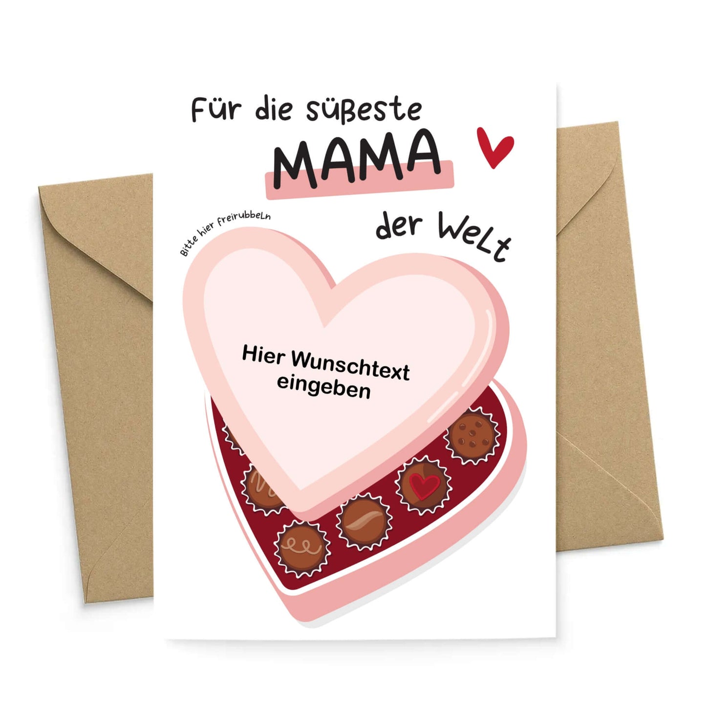 Anwendungsbeispiel Rubbelgutschein Mama Mutter