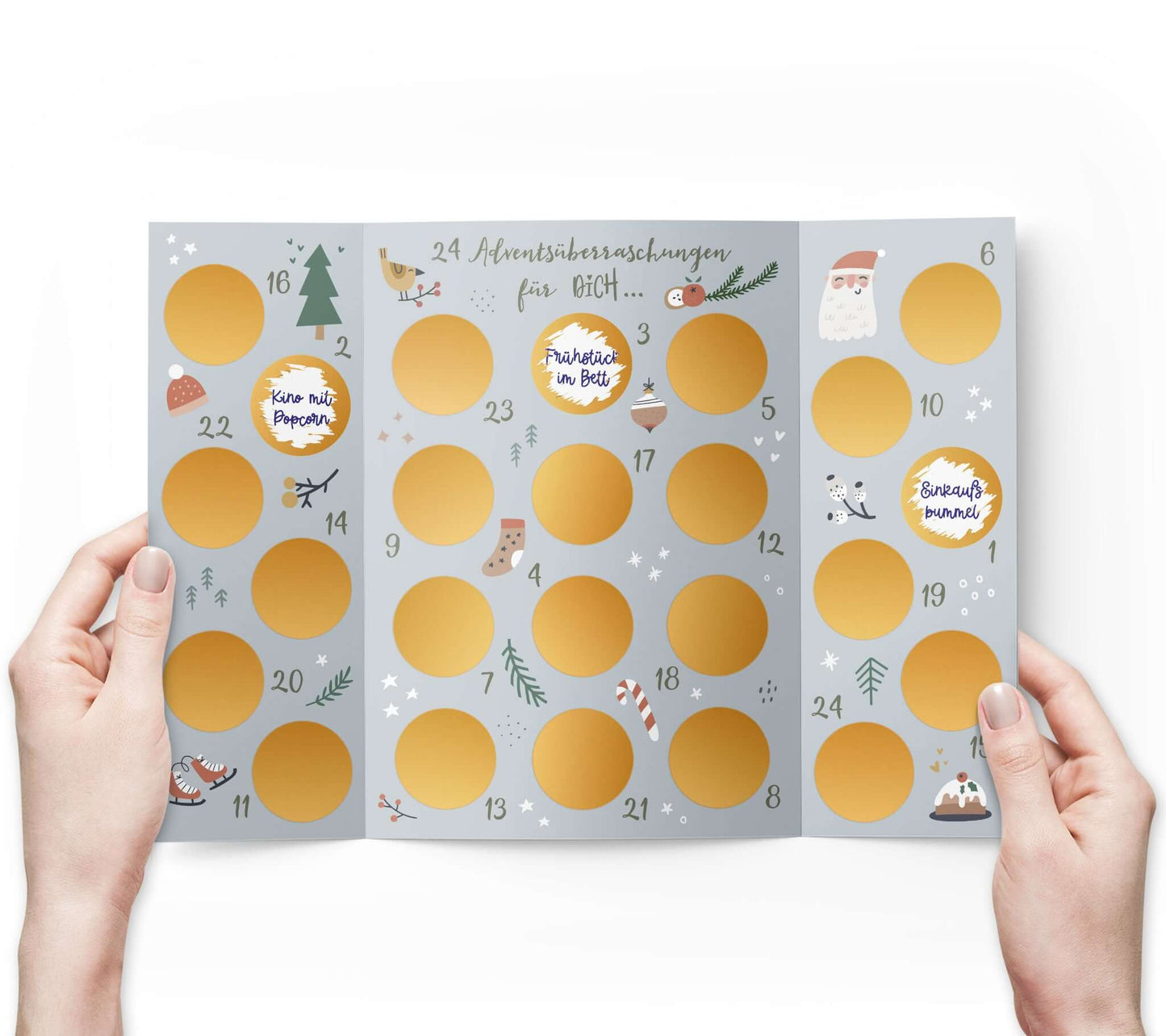 Rubbel Adventskalender selber machen Anwendungsbeispiel
