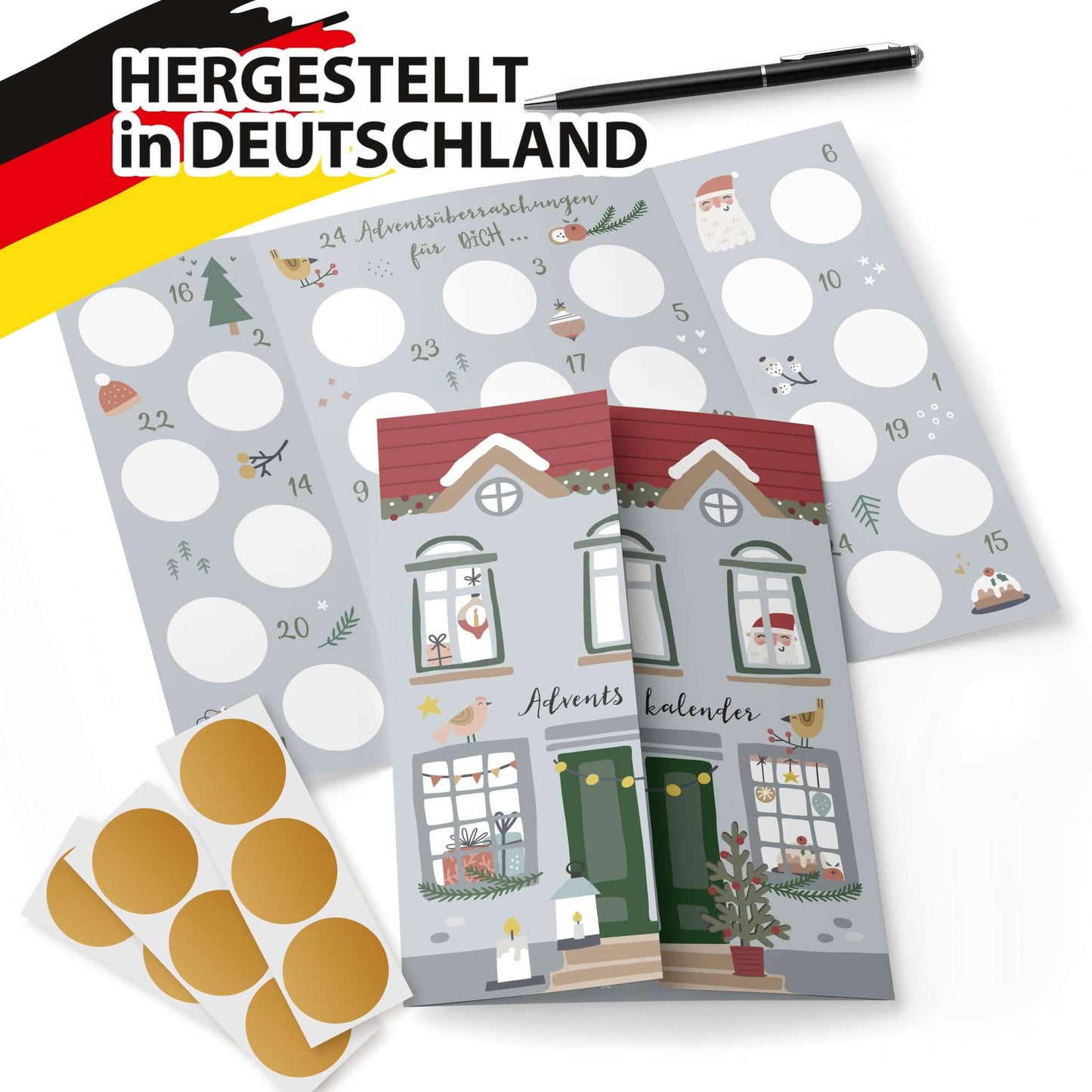 Rubbel Adventskalender selber machen Komplettset
