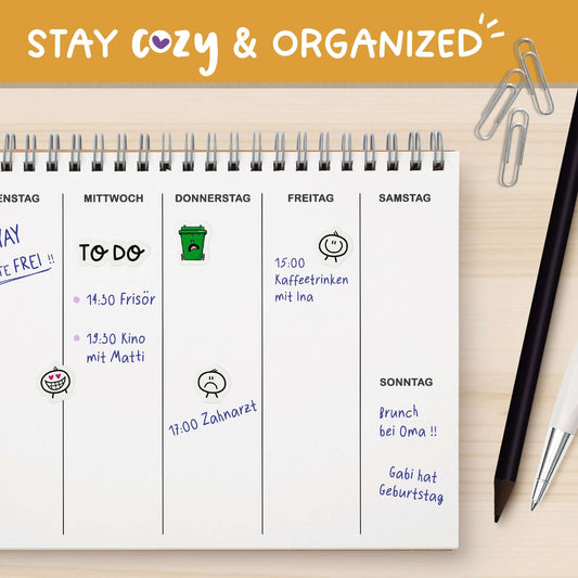 Anwendungsbeispiel Sticker Sheet To Do Aufkleber