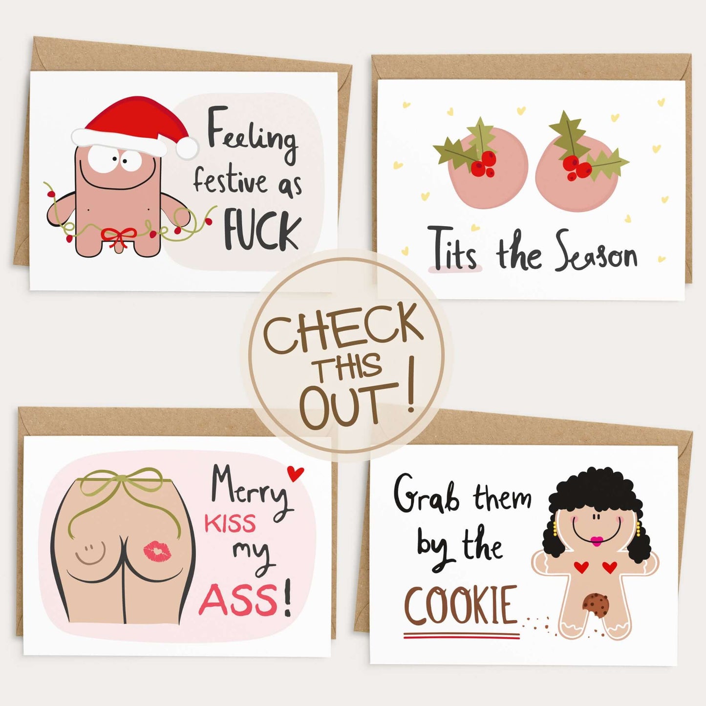 Vorschau lustige Weihnachtskarten