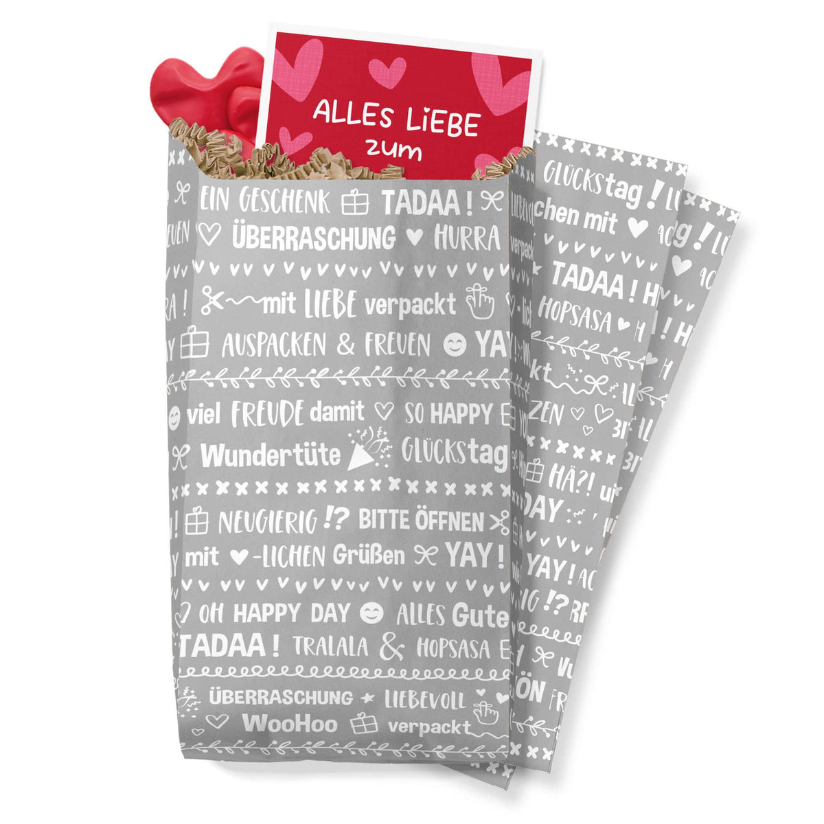 Papiertüte Verpackungstüte Popcorntüte grau