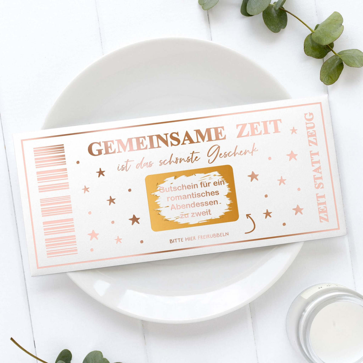 Personalisierbare Rubbelkarte „Gemeinsame Zeit“ mit Folierung