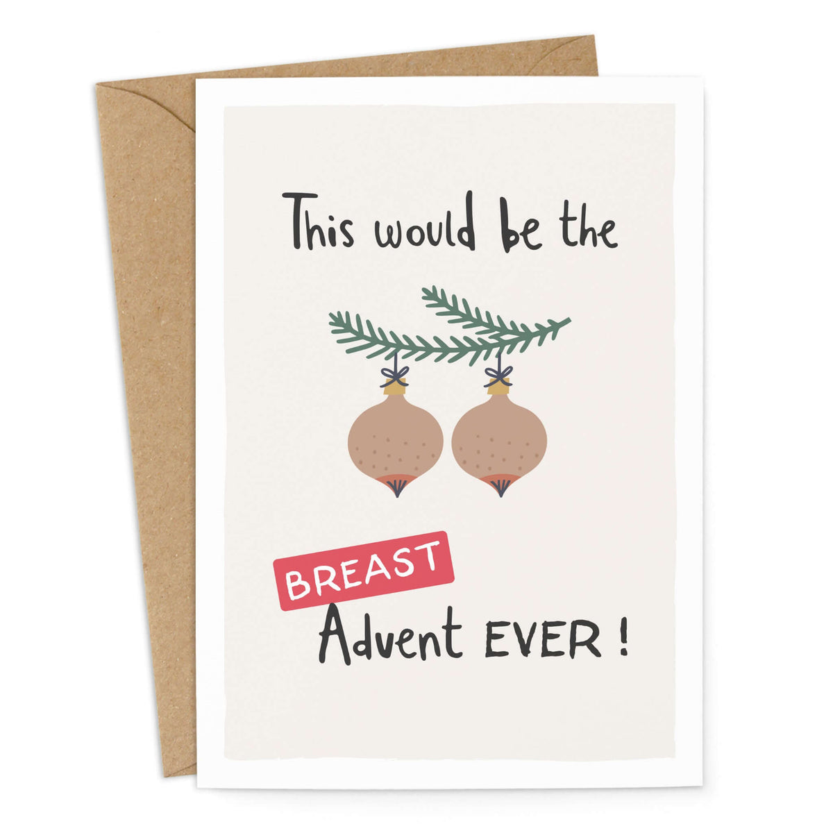 Grußkarte "Breast Advent" mit Umschlag