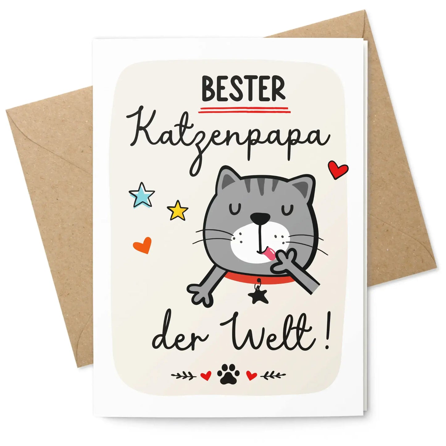 Grusskarte "Bester Katzenpapa"