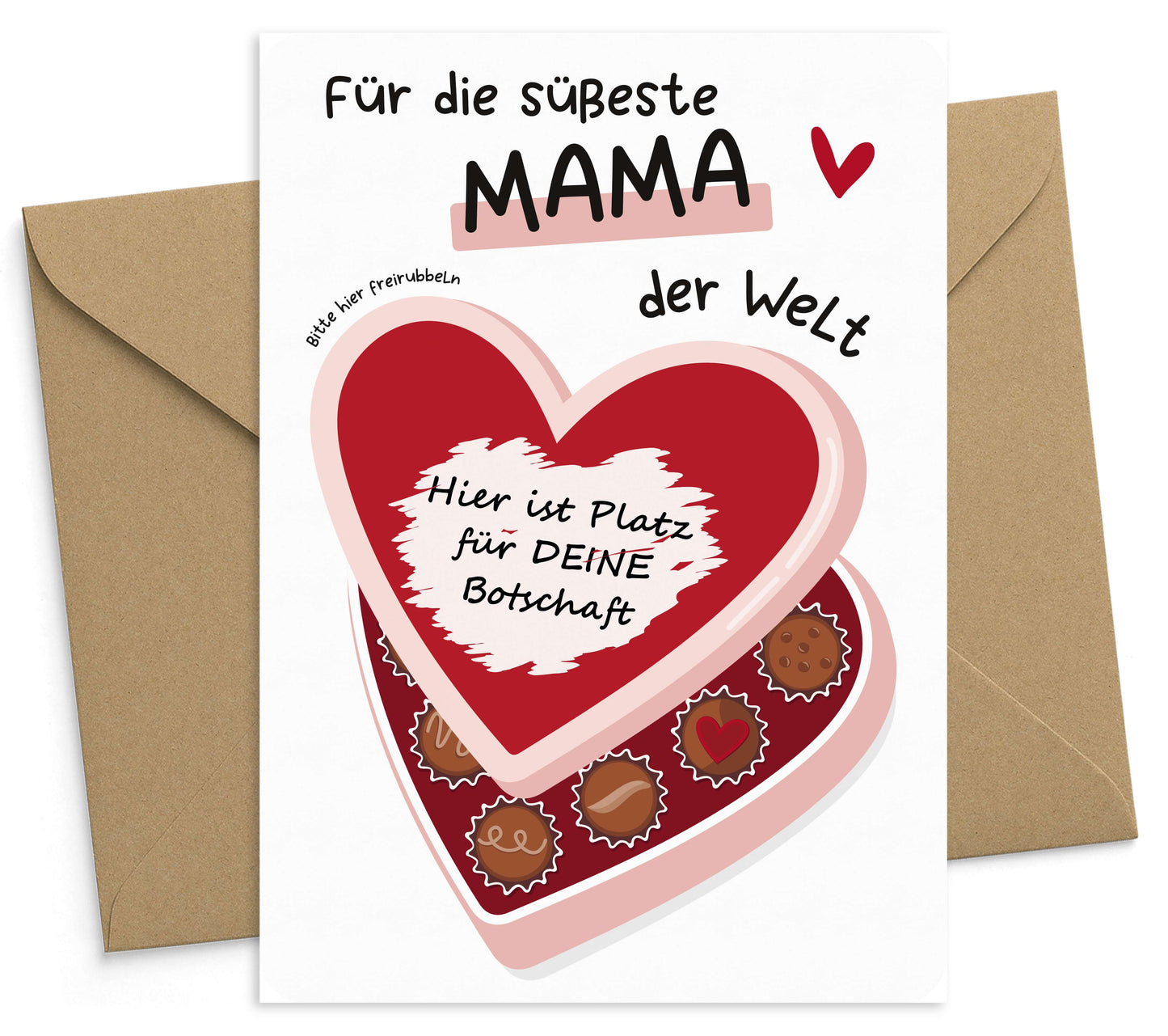 Muttertagskarte Rubbelkarte Muttertag