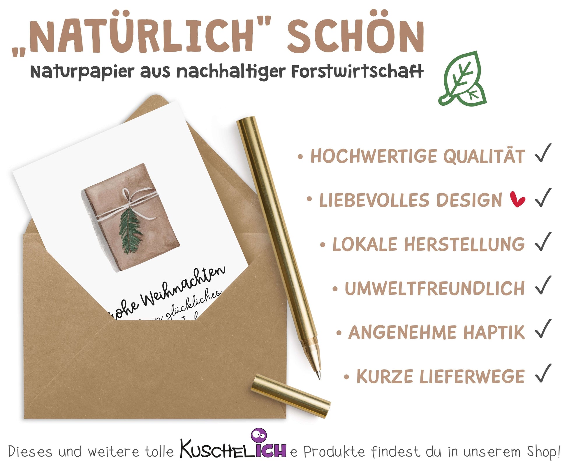 Weihnachtskarten "Cozy Christmas" Produkteigenschaften