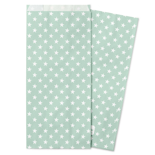 Papiertüte mint mit Sternen