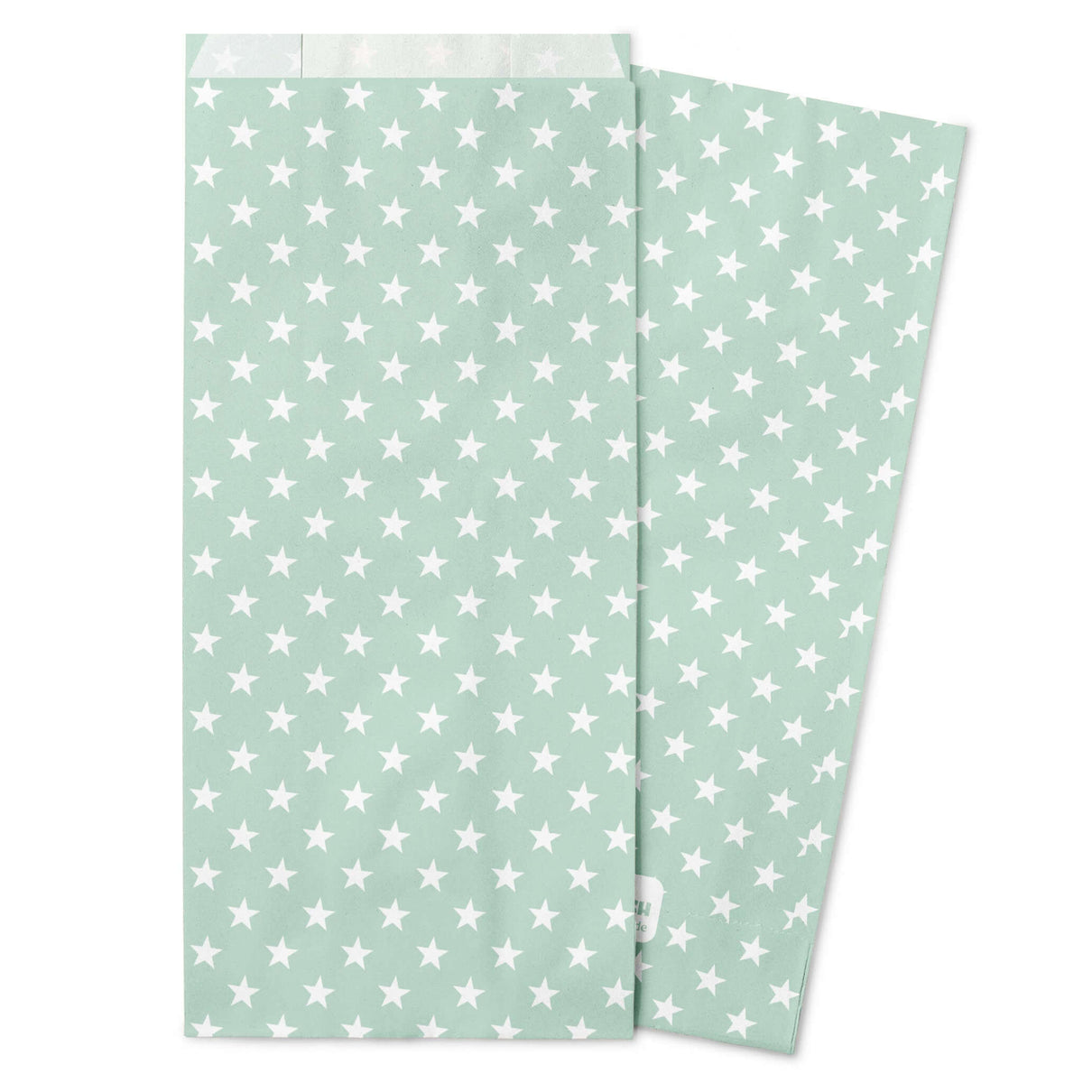 Papiertüte mint mit Sternen
