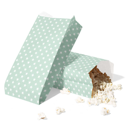 Popcorntüte mit Sternen in der Farbe mint