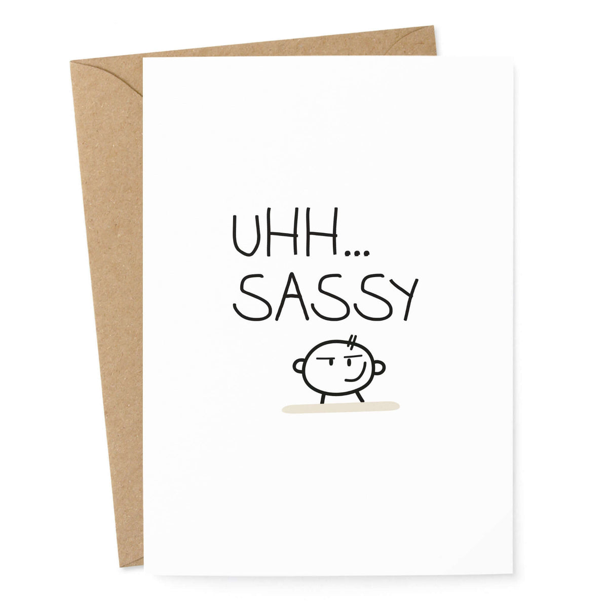 Karte "UHH SASSY" mit Umschlag