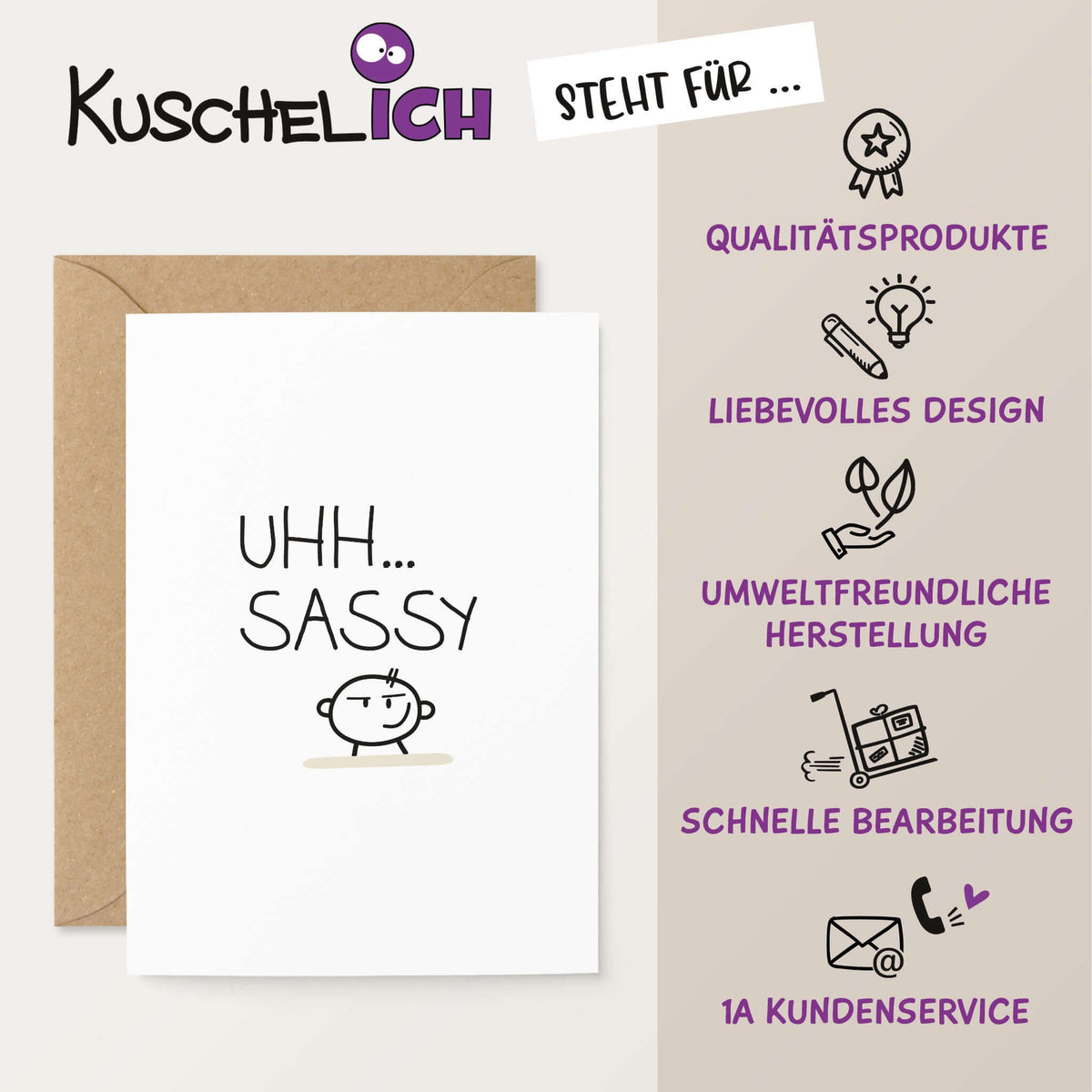 Karte "UHH SASSY" Qualitätsmerkmale