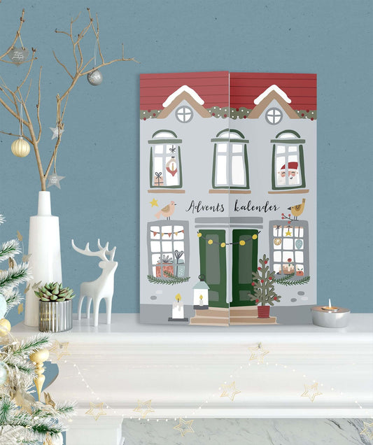 Rubbel Adventskalender selber machen "Weihnachtshaus" Ansicht