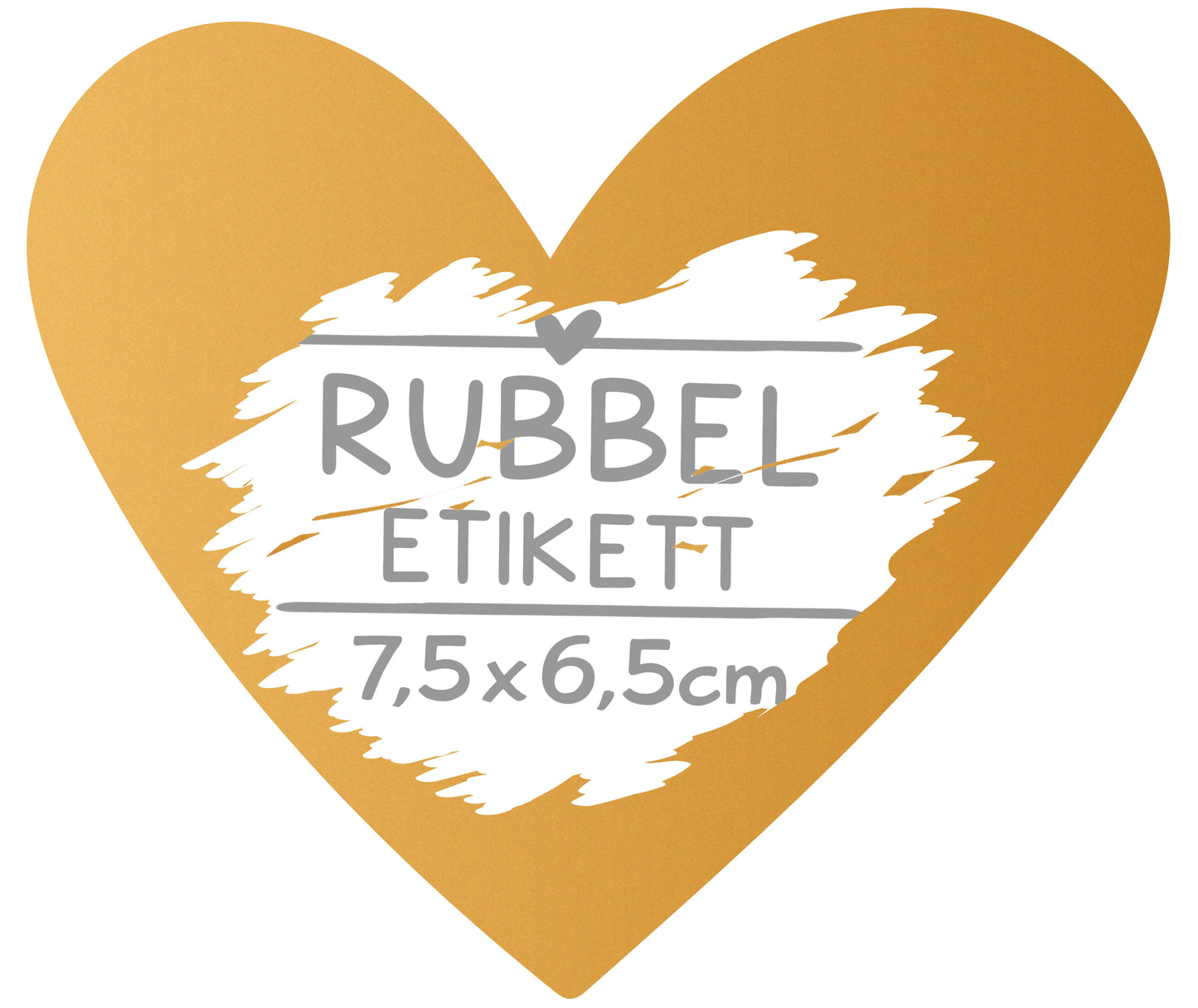 Rubbelkarte Glückslos personalisierbar mit goldenem Herz