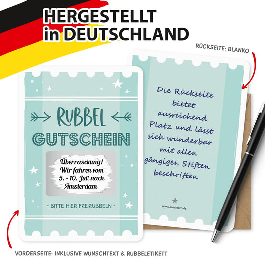 Rubbelgutschein personalisierbar Ticket