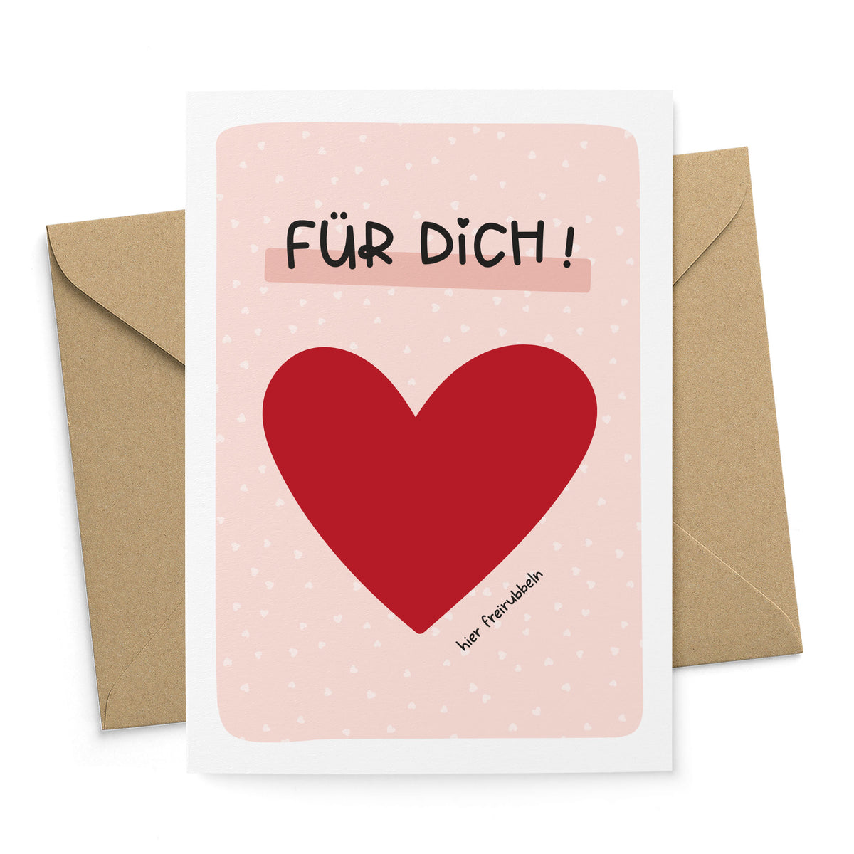 Rubbelkarte mit Herz
