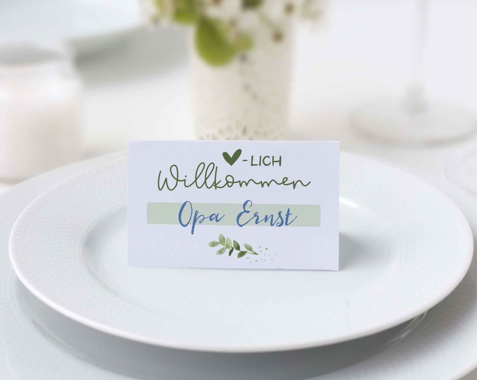 Platzkarte Hochzeit Herzlich Willkommen Tischdekoration