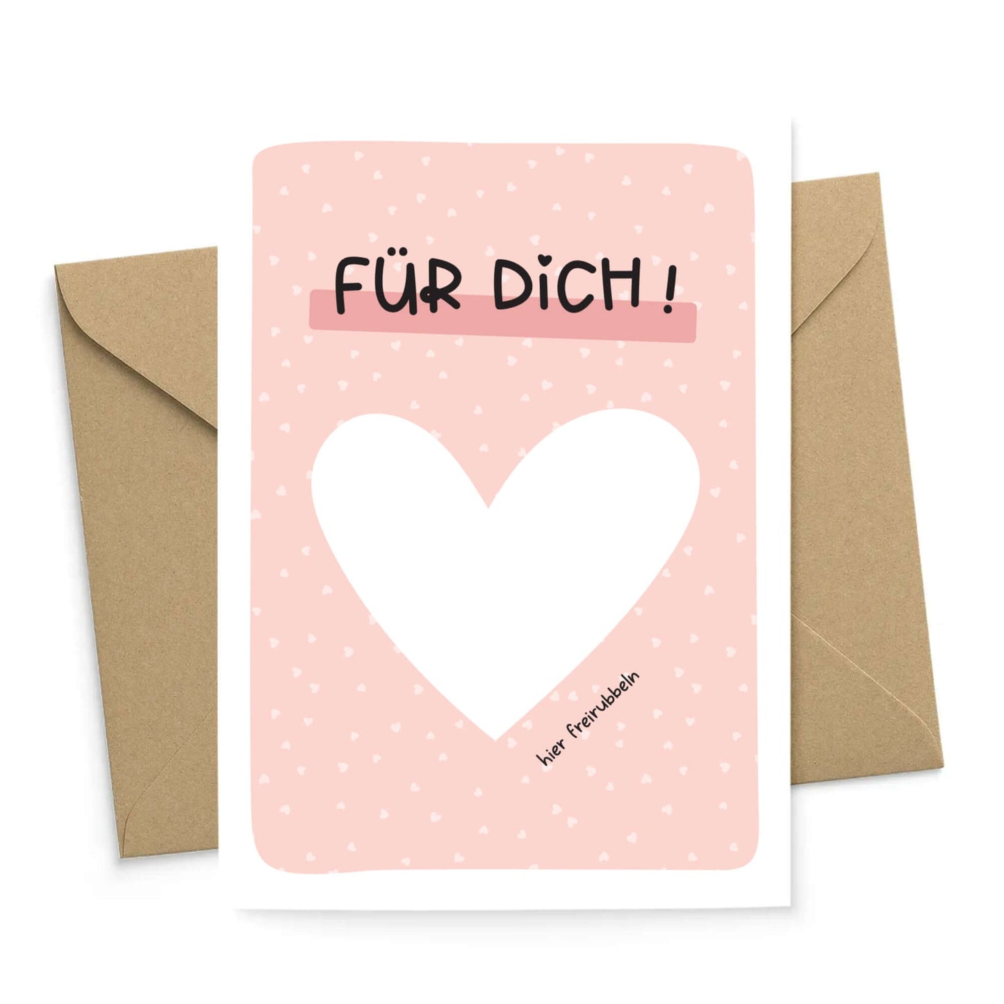 Rubbelkarte mit Herz selbst gestalten personaliserbar