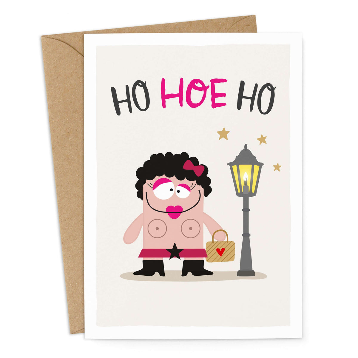 Lustige Weihnachtskarte "Ho Hoe Ho"