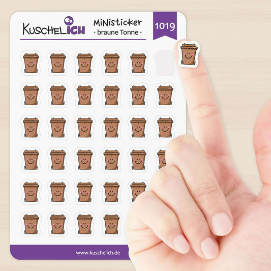 Größenvergleich der Ministicker auf Finger gezeigt