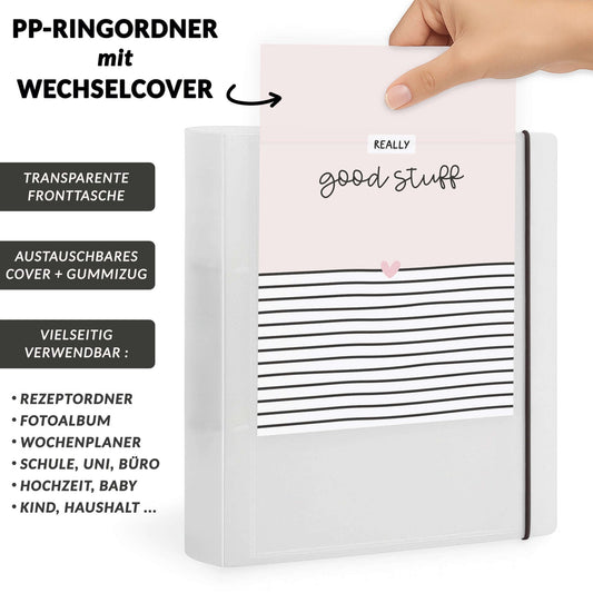 Austauschbares Cover beim DIN A5 Ordner „Good Stuff“
