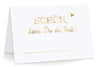 Tischkarten "Schön, dass Du da bist!" mit gold