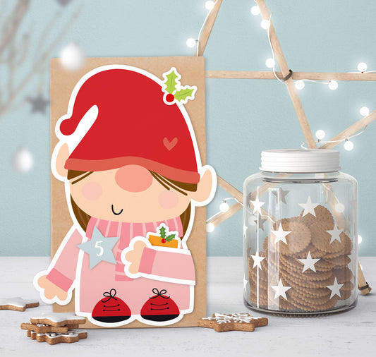 Adventskalender zum Befüllen "Elfen" Motiv 1