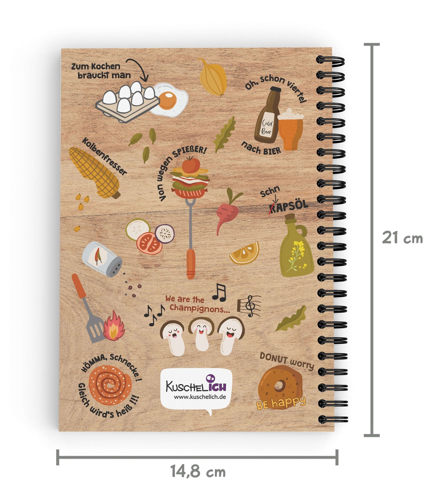 Rezeptbuch zum Selberschreiben "Heute kocht der Chef" Rückseite