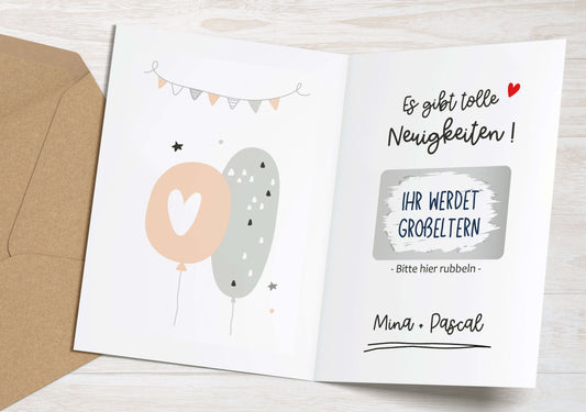 Beispiel für Anwendung des Rubbelaufklebers