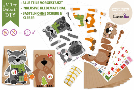 Adventskalender "Woodlandfriends" Bestandteile