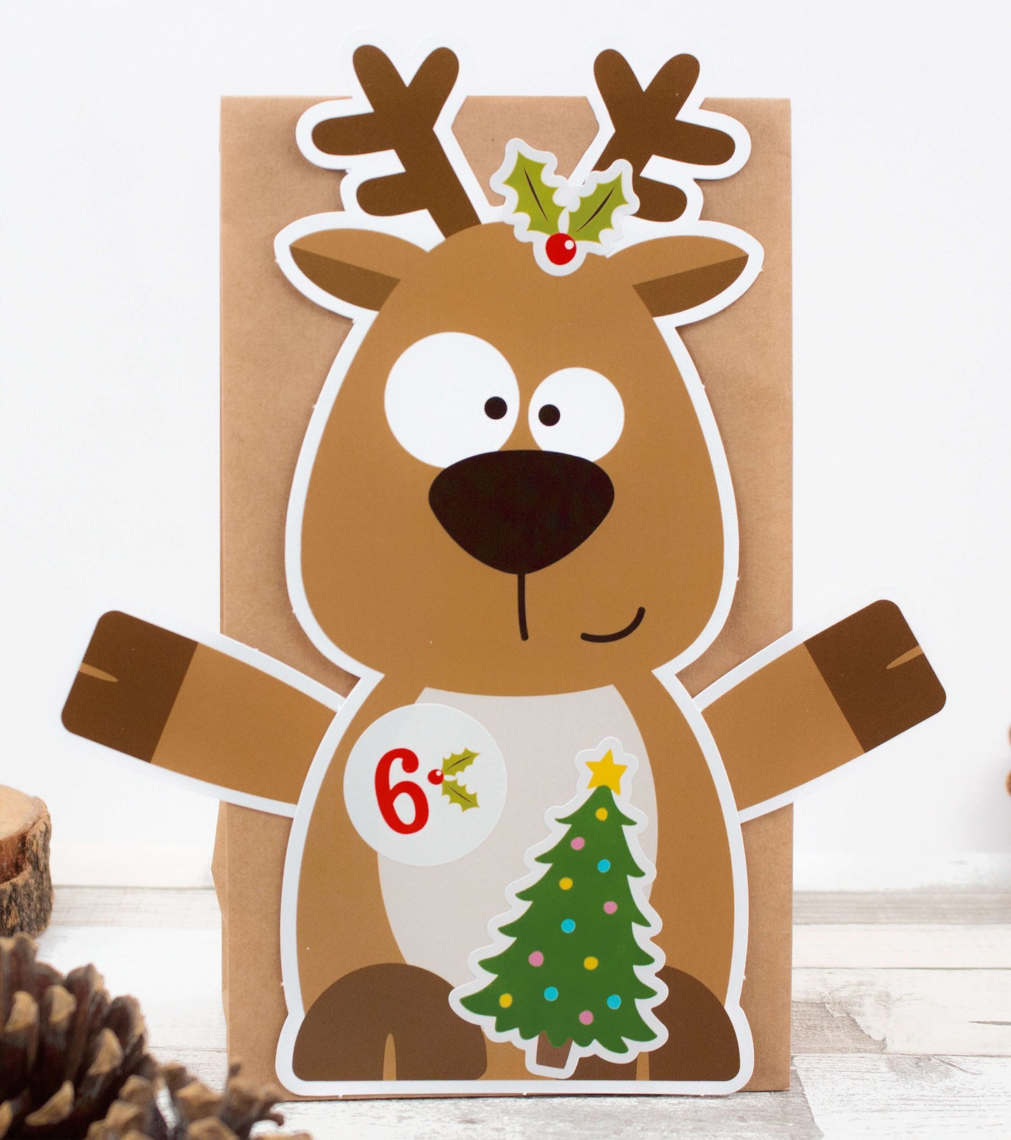 Adventskalender zum Befüllen "X-Mas-Friends" Motiv Rentier