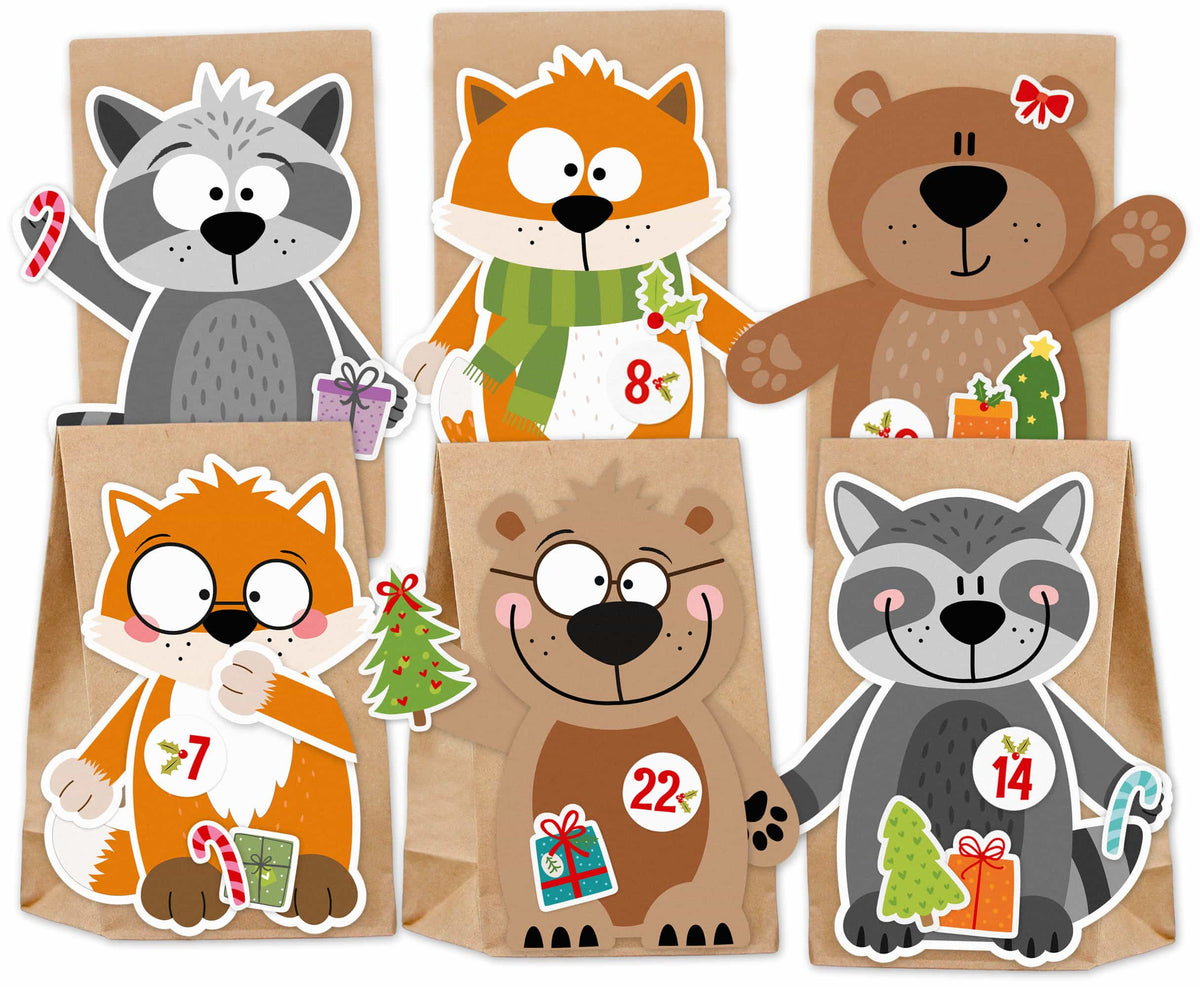 Adventskalender zum Befüllen "Woodland Friends"