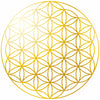 Blume des Lebens mit einem äußeren Ring Aufkleber Sticker