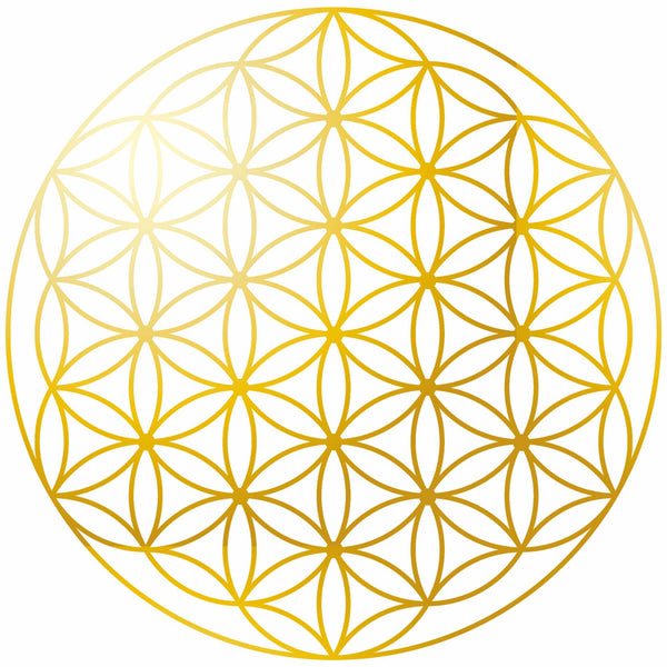 Blume des Lebens mit einem äußeren Ring Aufkleber Sticker