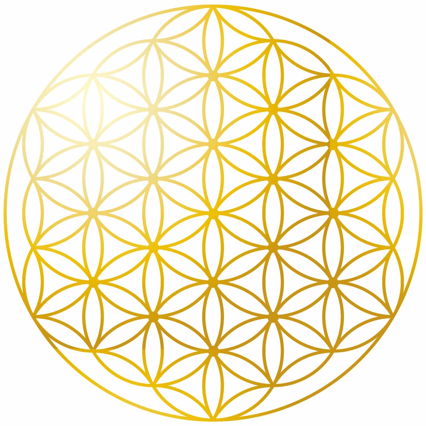 Blume des Lebens mit einem äußeren Ring Aufkleber Sticker