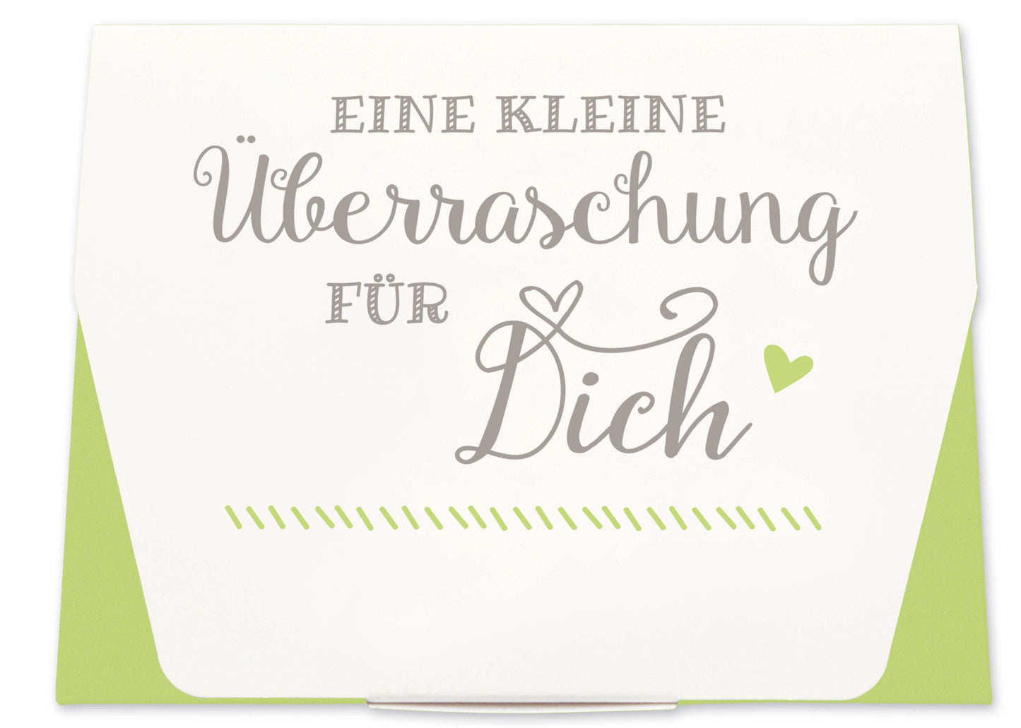 Geschenkschachtel für Gastgeschenk Hochzeit grün Vorderseite