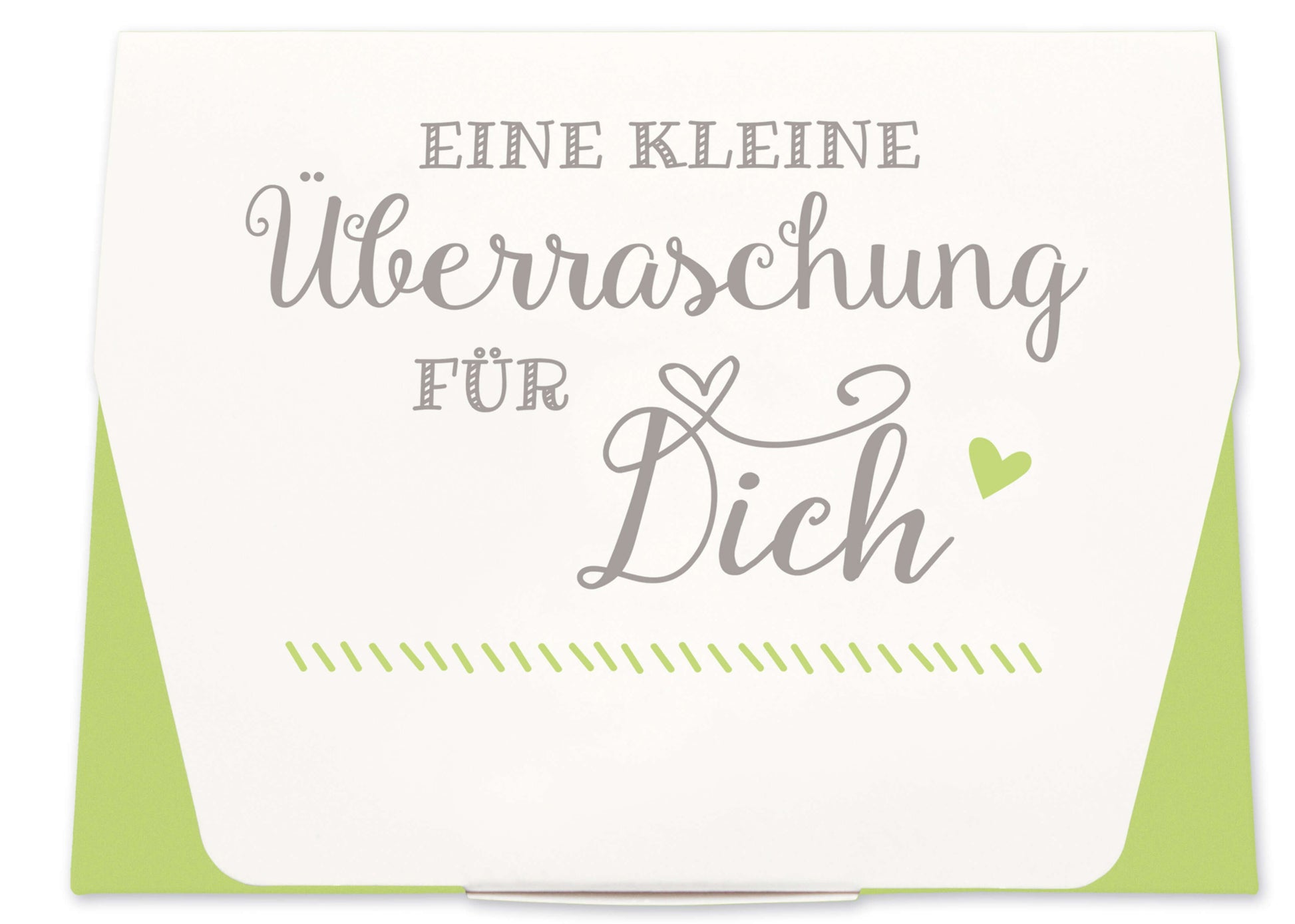 Geschenkschachtel für Gastgeschenk Hochzeit grün Vorderseite