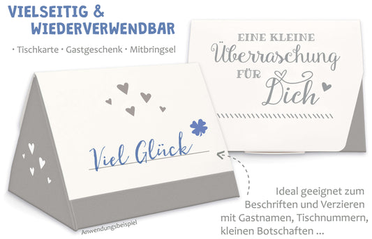 Geschenkschachtel für Gastgeschenk grau