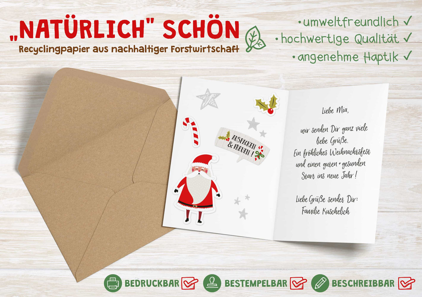 Weihnachtskarten Set "Hygge"