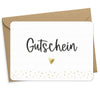 Karte "Gutschein" mit Briefumschlag Geschenkgutschein