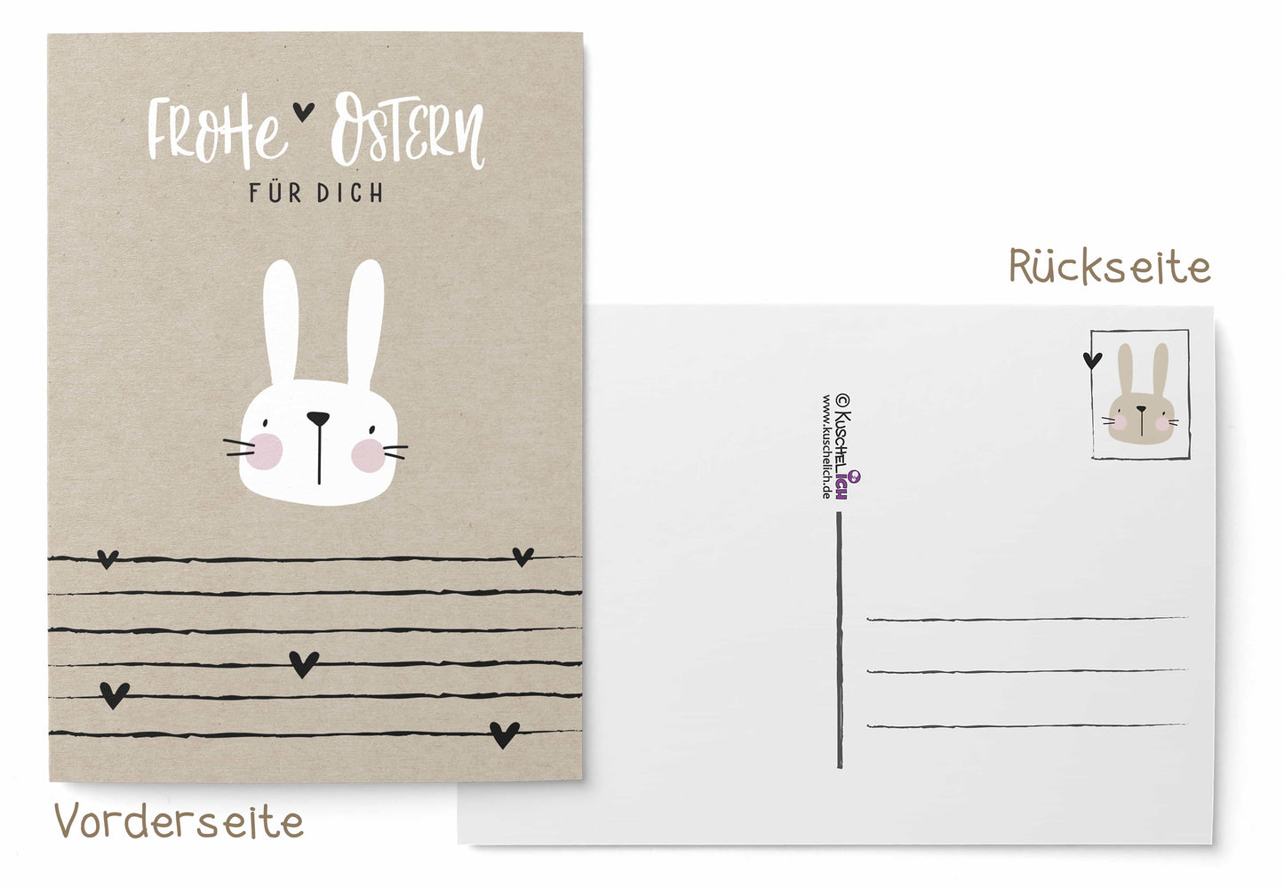 Osterkarten Set "Kraft" Motiv Frohe Ostern für Dich