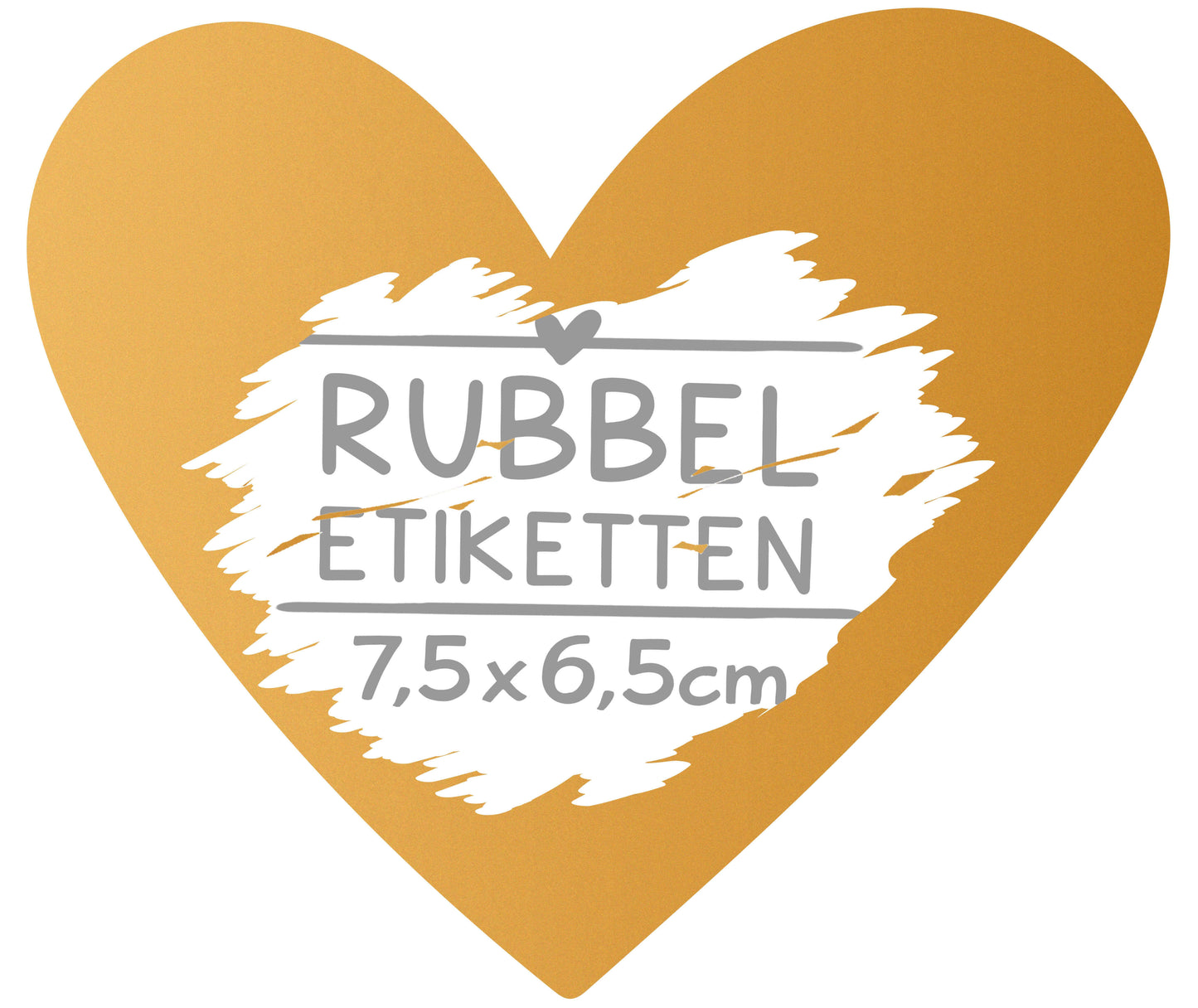 Rubbelaufkleber Herz gold Rubbeletiketten zum Aufkleben