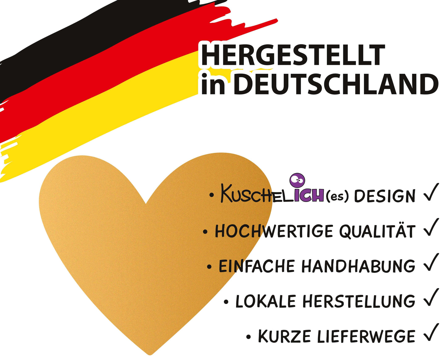 Rubbelaufkleber Herz gold Rubbeletiketten Made in Germany