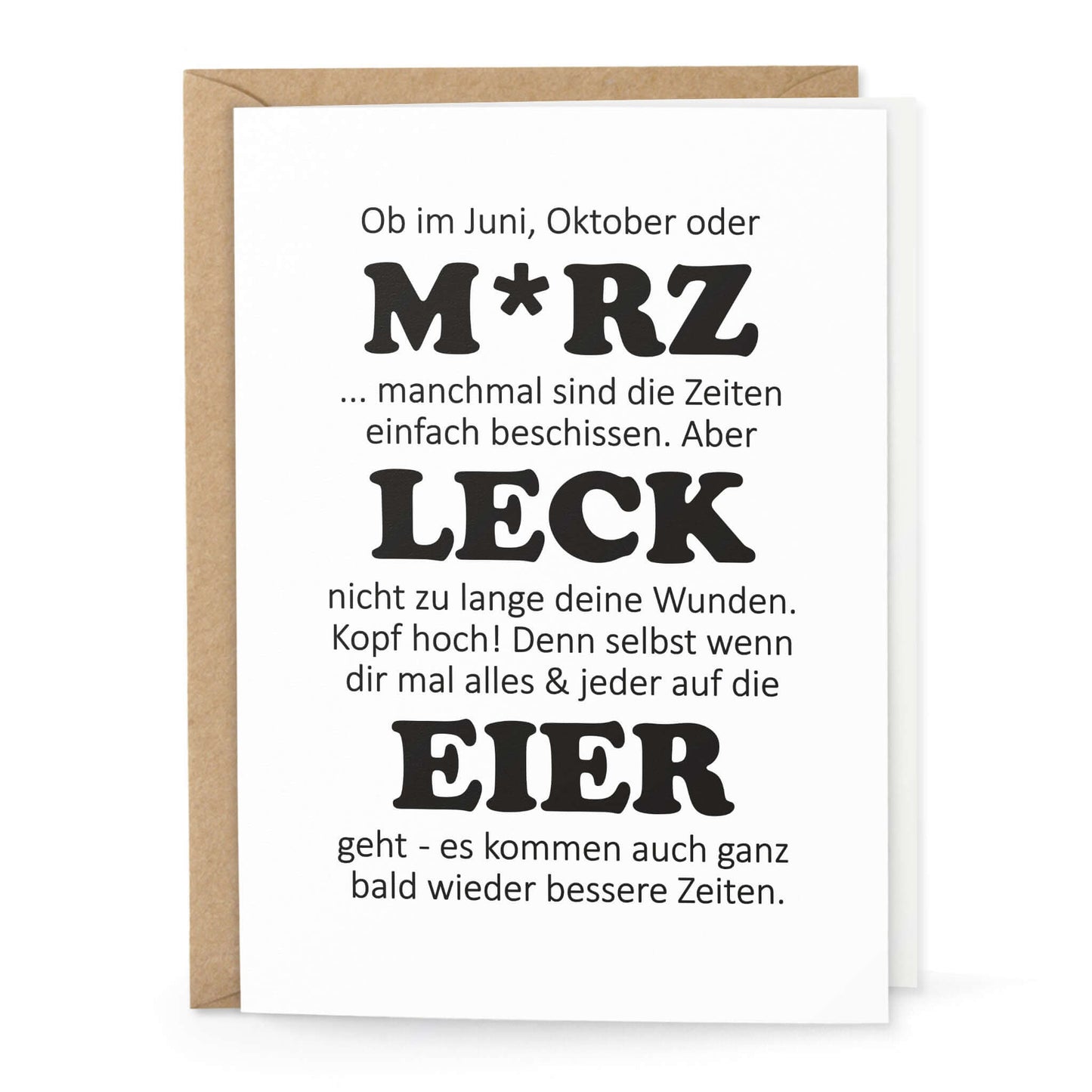 Grußkarte "M*RZ LECK EIER" – Klappkarte A6 mit Umschlag