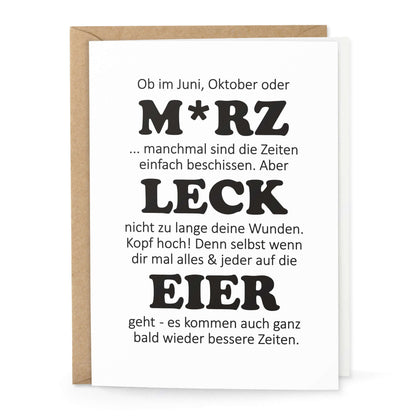 Grußkarte "M*RZ LECK EIER" – Klappkarte A6 mit Umschlag