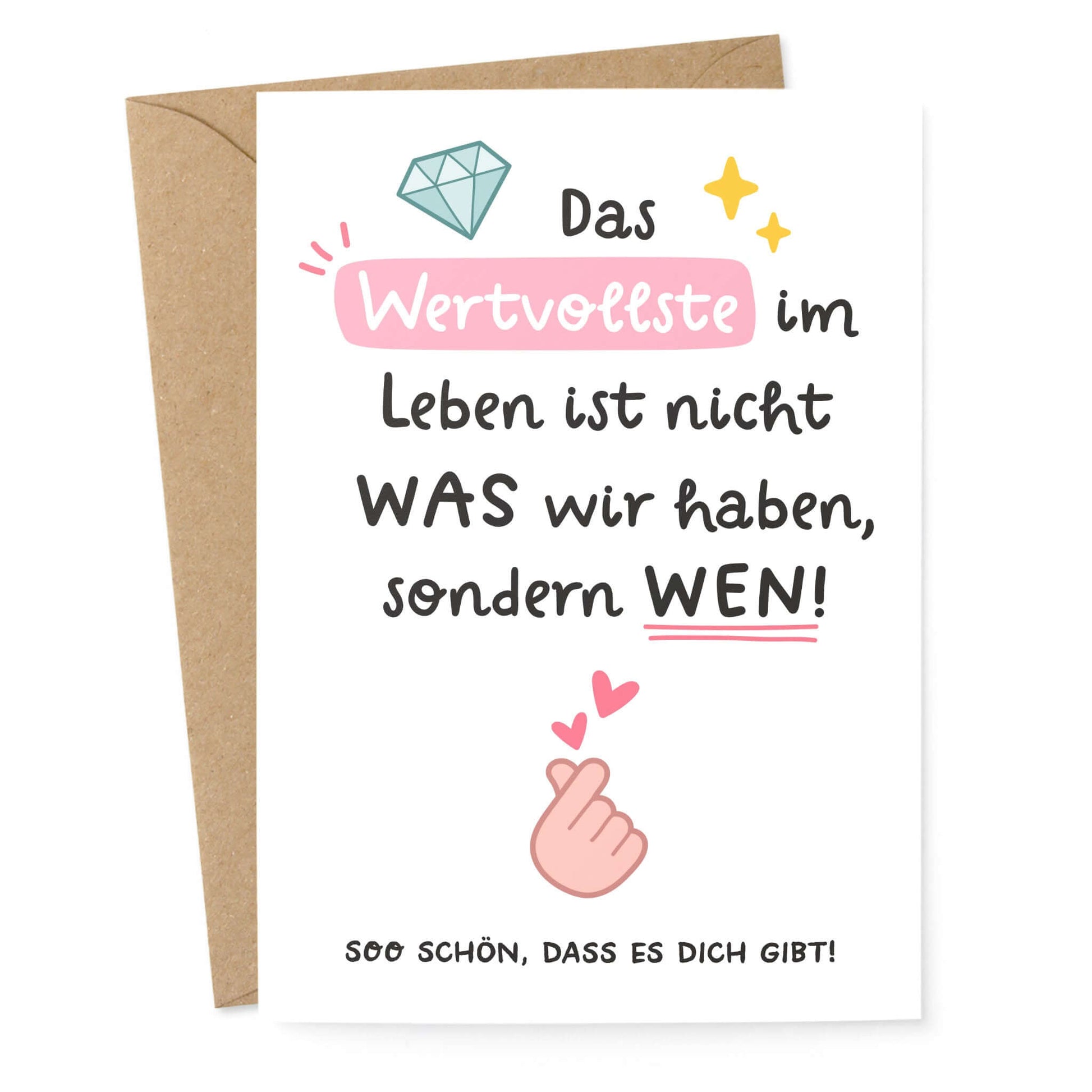 Postkarte Freundschaft Soo schön dass es dich gibt – Postkarte DIN A6 – KuschelICH