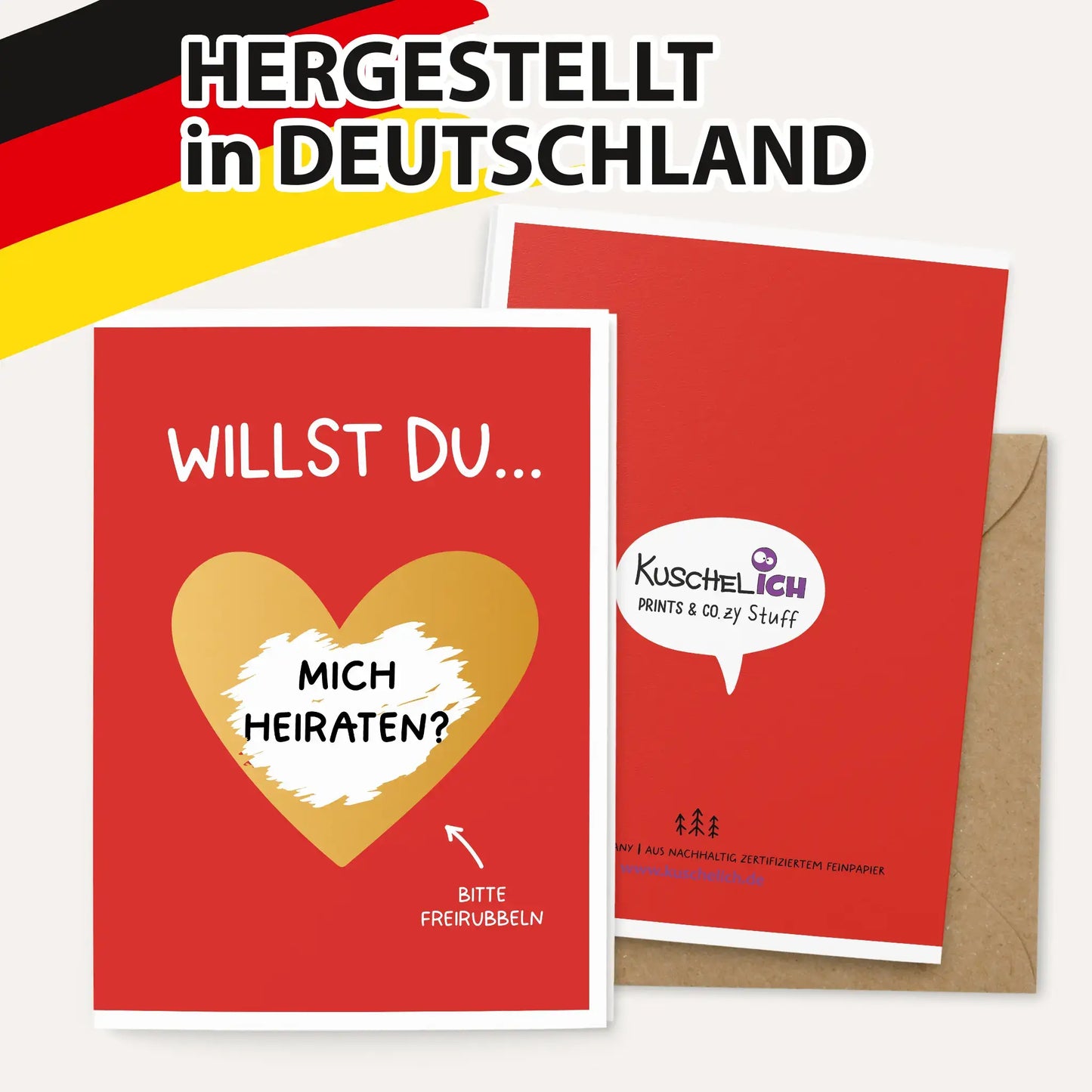 Rubbelkarte "Willst Du..." personalisierbar