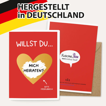 Rubbelkarte "Willst Du..." personalisierbar